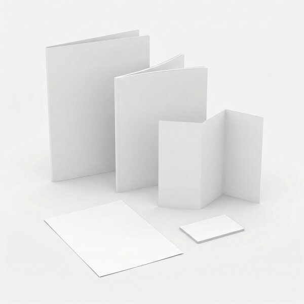 Des exemples blancs de dépliants, flyers et brochures